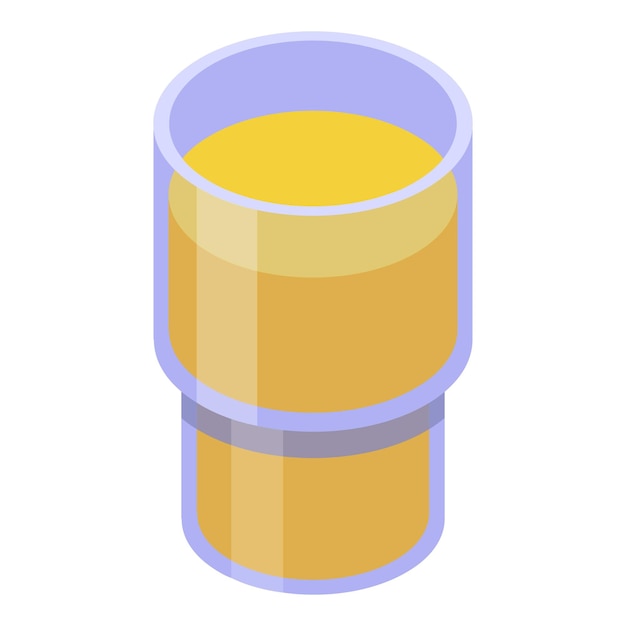 Icono de vaso de jugo de naranja de desayuno saludable Isométrico de icono de vector de vaso de jugo de naranja de desayuno saludable para diseño web aislado sobre fondo blanco