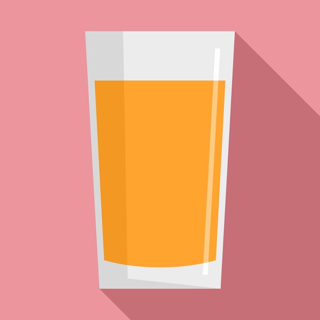 Icono de vaso de jugo de zanahoria fresco Ilustración plana de icono de vector de vaso de jugo de zanahoria fresco para diseño web