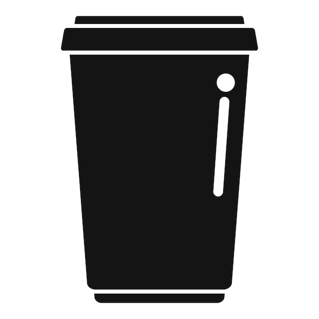 Icono de vaso de plástico simple vector Ecología oceánica Reciclaje ecológico