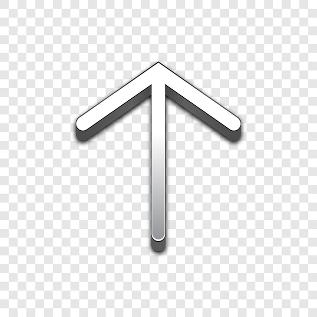 Icono de vector 3d de flecha Ilustración de símbolo elevado