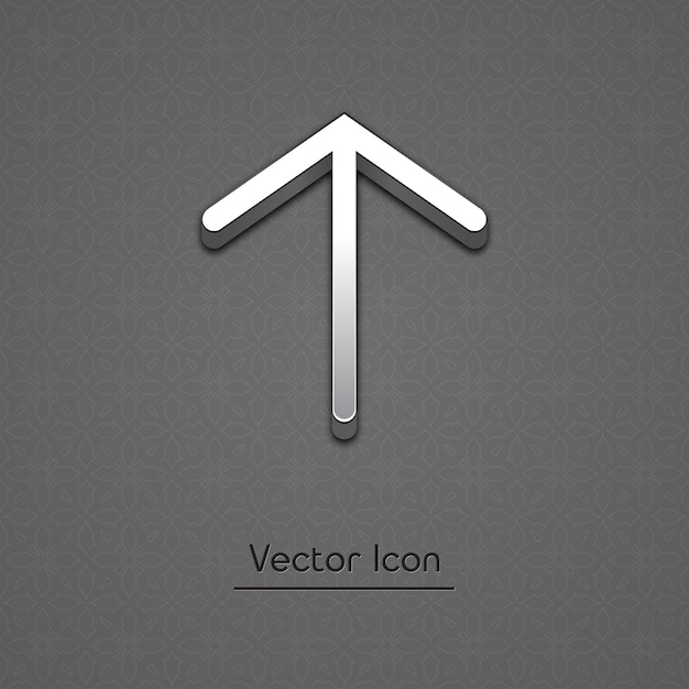 Icono de vector 3d de flecha Ilustración de símbolo elevado