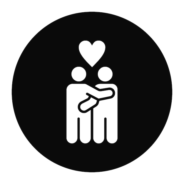 El icono del vector de abrazos se puede usar para el conjunto de iconos de comodidad