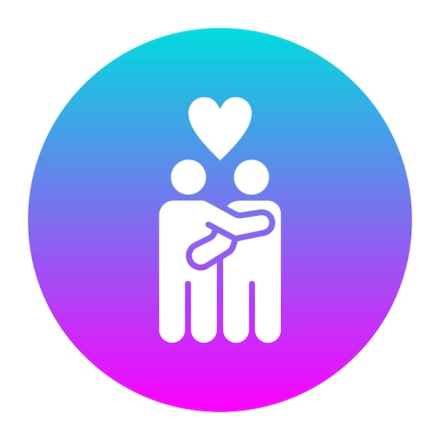El icono del vector de abrazos se puede usar para el conjunto de iconos de comodidad