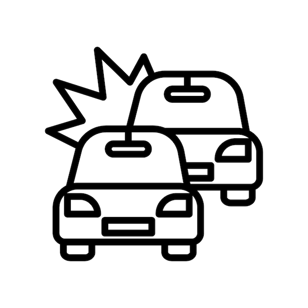 icono de vector de accidente