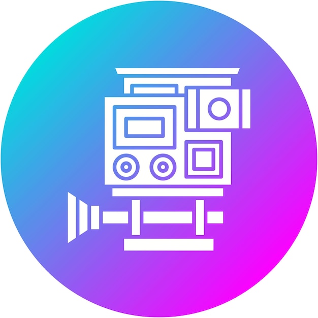 El icono del vector de acción de la cámara se puede utilizar para el conjunto de iconos de fotografía