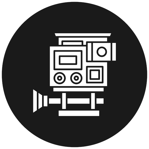 El icono del vector de acción de la cámara se puede utilizar para el conjunto de iconos de fotografía