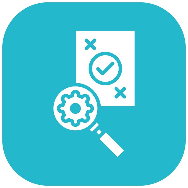 El icono del vector de acción correctiva puede utilizarse para el conjunto de iconos de garantía de calidad