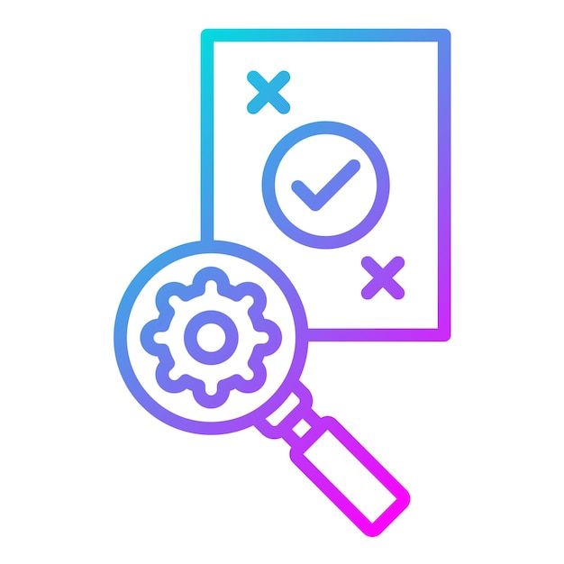 El icono del vector de acción correctiva puede utilizarse para el conjunto de iconos de garantía de calidad