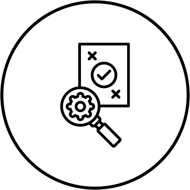 El icono del vector de acción correctiva puede utilizarse para el conjunto de iconos de garantía de calidad