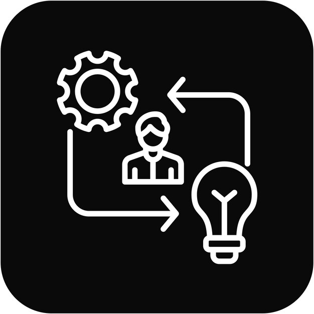 El icono del vector de acción se puede utilizar para el conjunto de iconos del plan de acción