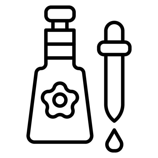 El icono del vector de aceite de masaje corporal se puede usar para el conjunto de iconos del spa