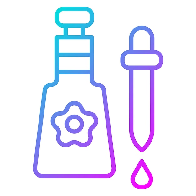 El icono del vector de aceite de masaje corporal se puede usar para el conjunto de iconos del spa