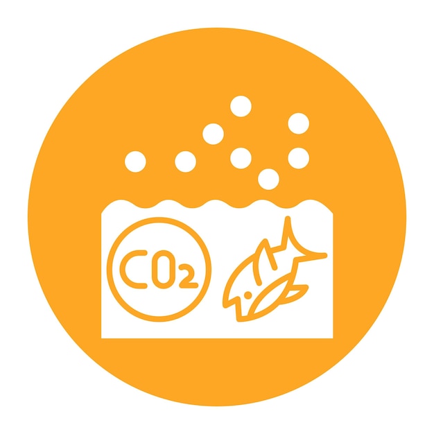 El icono del vector de acidez del océano se puede usar para el conjunto de iconos del calentamiento global