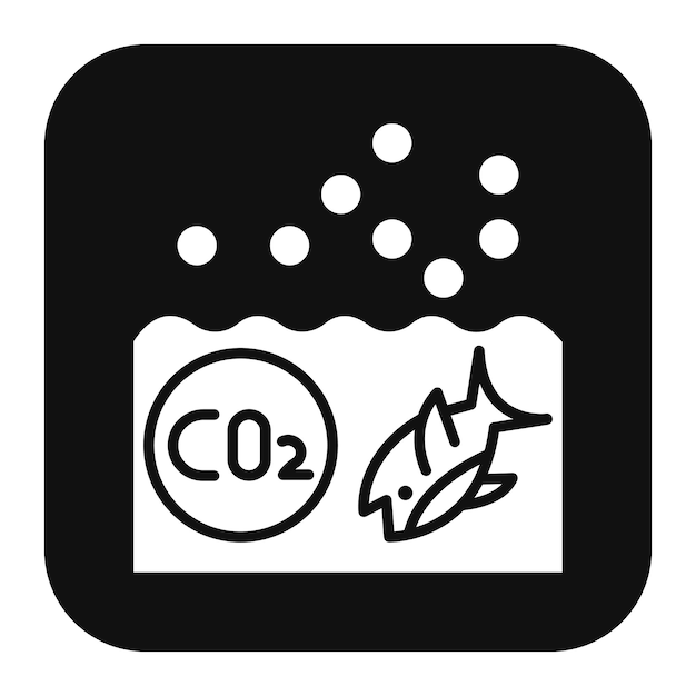 El icono del vector de acidez del océano se puede usar para el conjunto de iconos del calentamiento global