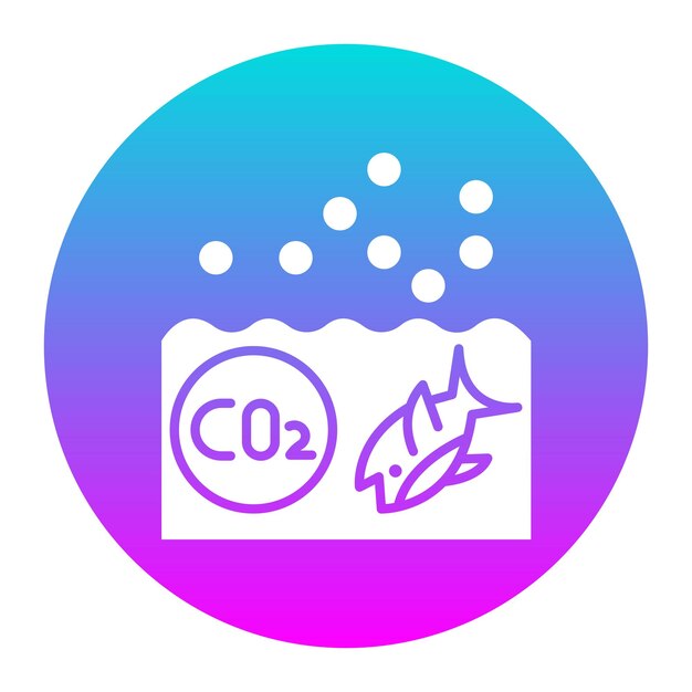 El icono del vector de acidez del océano se puede usar para el conjunto de iconos del calentamiento global