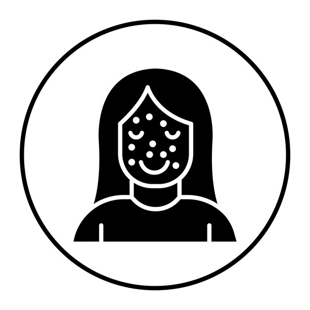 El icono del vector del acné se puede usar para el conjunto de iconos de cuidado de la piel
