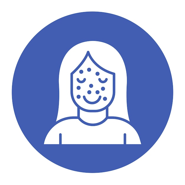 El icono del vector del acné se puede usar para el conjunto de iconos de cuidado de la piel