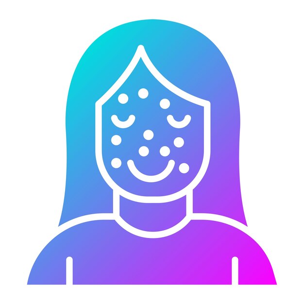 El icono del vector del acné se puede usar para el conjunto de iconos de cuidado de la piel