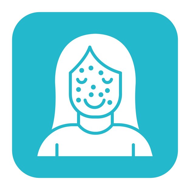 El icono del vector del acné se puede usar para el conjunto de iconos de cuidado de la piel