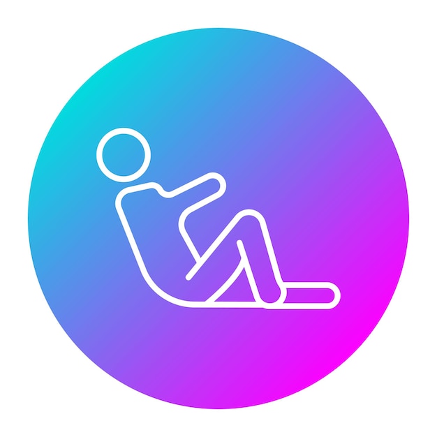 El icono del vector acostado se puede usar para el conjunto de iconos de comodidad