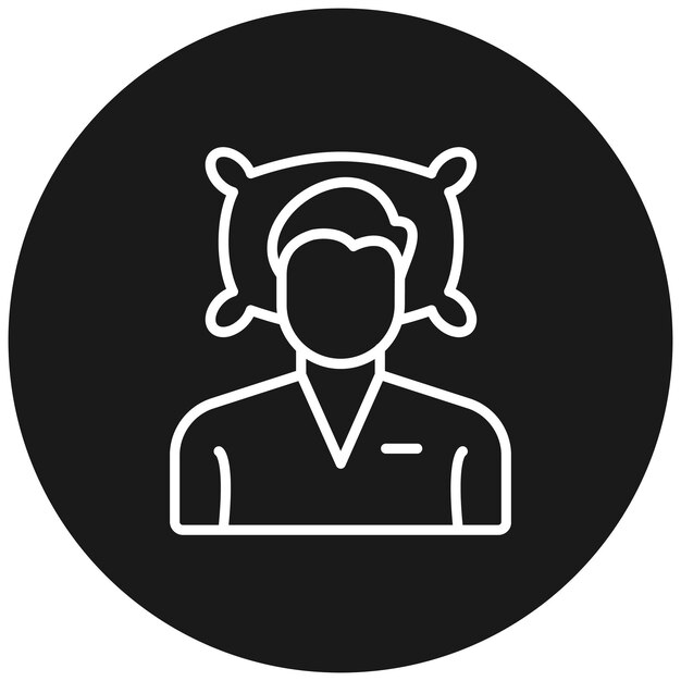 El icono del vector acostado se puede usar para el conjunto de iconos de limpieza