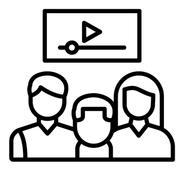 El icono del vector de actividades familiares se puede utilizar para el conjunto de iconos de adopción de niños