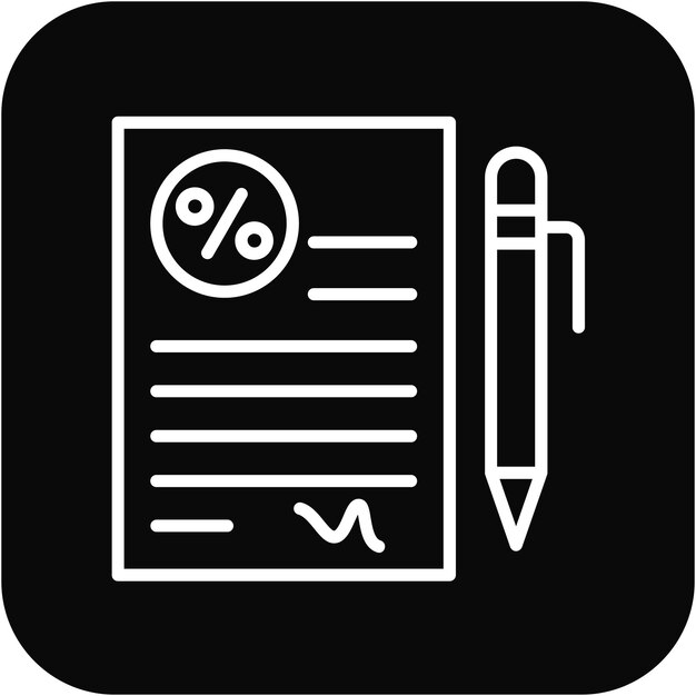 El icono del vector del acuerdo de préstamo se puede utilizar para el conjunto de iconos de préstamo