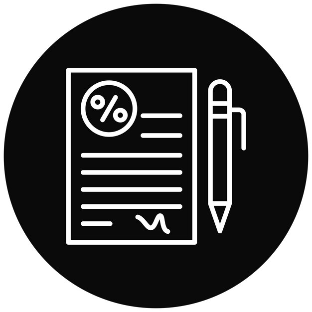 El icono del vector del acuerdo de préstamo se puede utilizar para el conjunto de iconos de préstamo