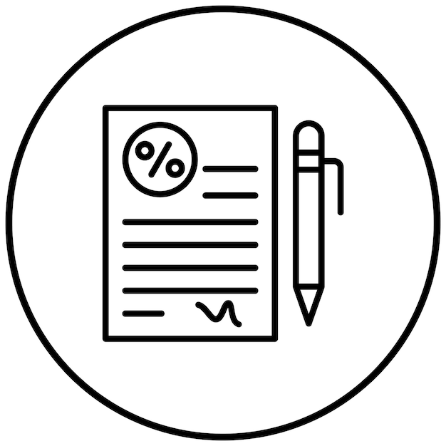 El icono del vector del acuerdo de préstamo se puede utilizar para el conjunto de iconos de préstamo