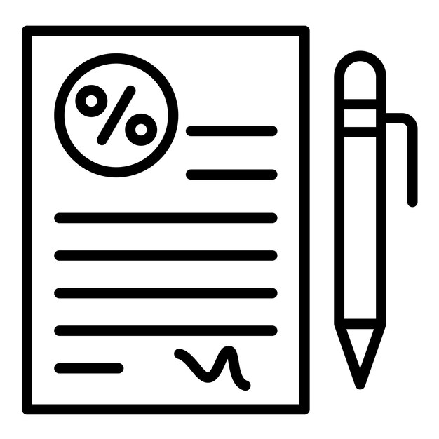 El icono del vector del acuerdo de préstamo se puede utilizar para el conjunto de iconos de préstamo