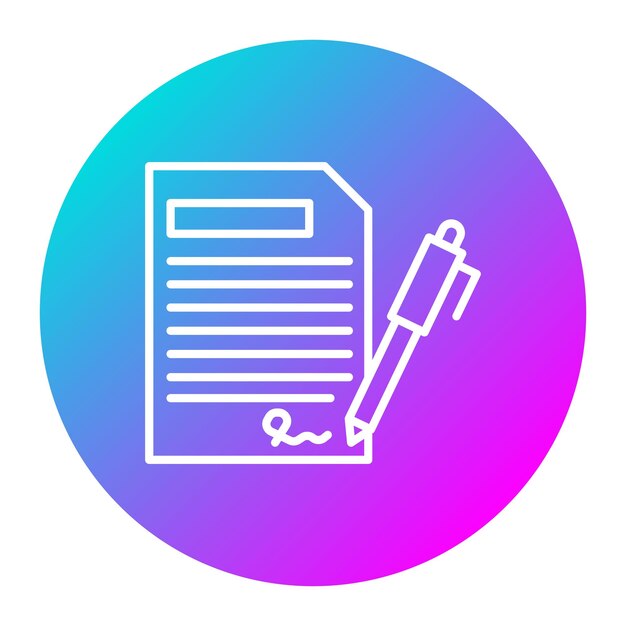 El icono del vector de acuerdo se puede utilizar para el conjunto de iconos de documentos y archivos