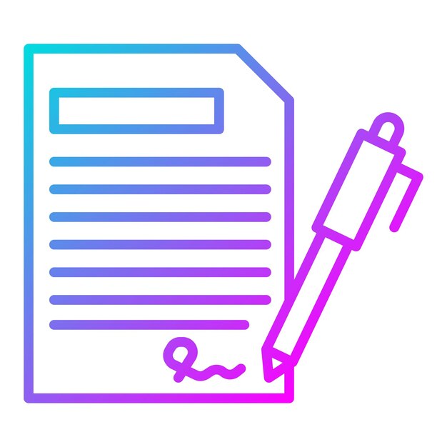 El icono del vector de acuerdo se puede utilizar para el conjunto de iconos de documentos y archivos