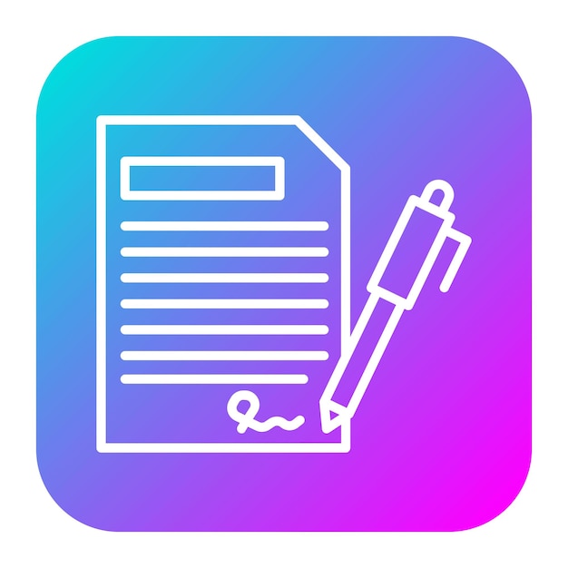 El icono del vector de acuerdo se puede utilizar para el conjunto de iconos de documentos y archivos