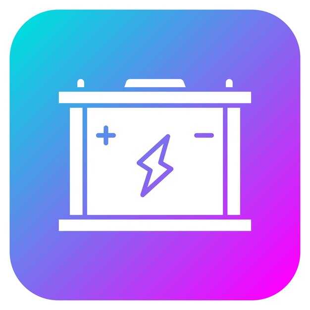 El icono del vector del acumulador se puede utilizar para el conjunto de iconos de energía renovable