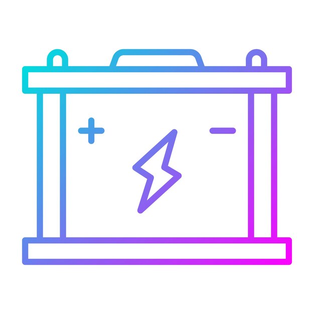 El icono del vector del acumulador se puede utilizar para el conjunto de iconos de energía renovable