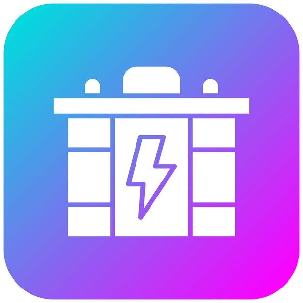 El icono del vector del acumulador se puede utilizar para el conjunto de iconos de herramientas de electricista