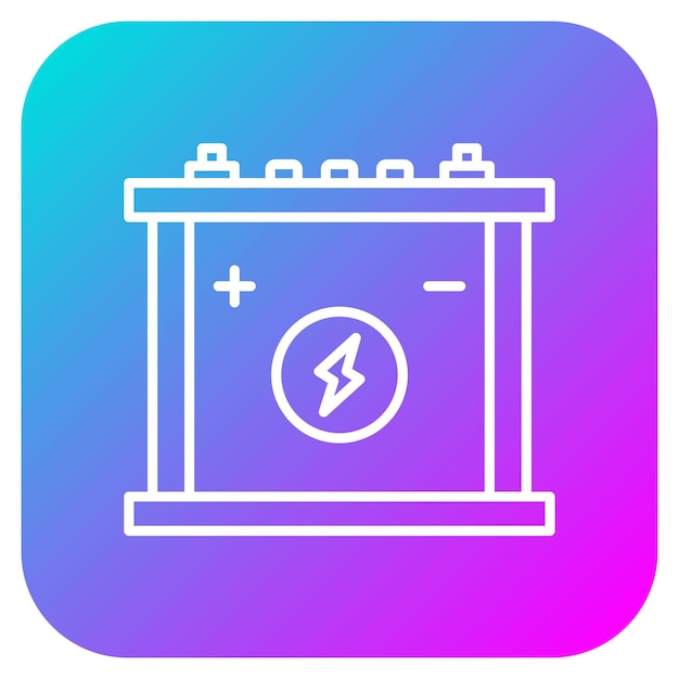 El icono del vector del acumulador se puede utilizar para el conjunto de iconos de reparación de automóviles