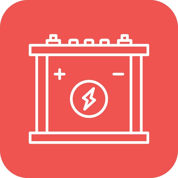 El icono del vector del acumulador se puede utilizar para el conjunto de iconos de reparación de automóviles