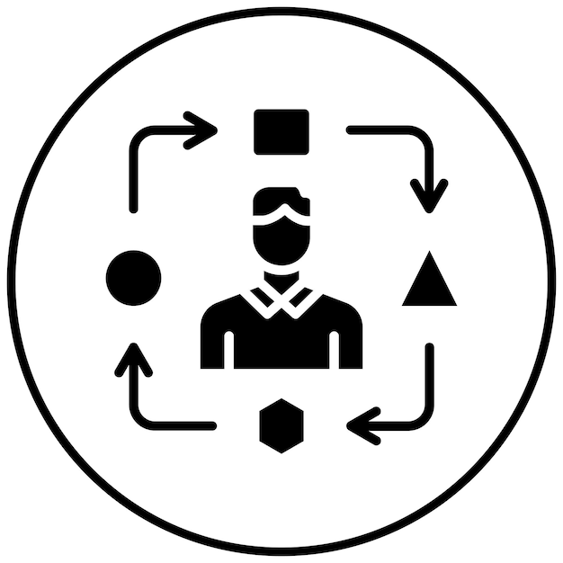 El icono del vector de adaptabilidad se puede utilizar para el conjunto de iconos de liderazgo