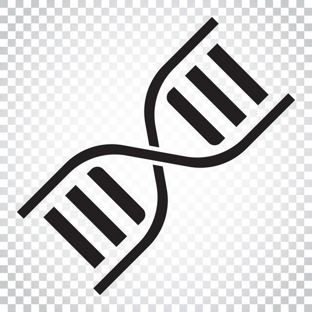 Icono del vector de ADN Ilustración plana de la molécula de la medicina Pictograma sencillo del concepto de negocio