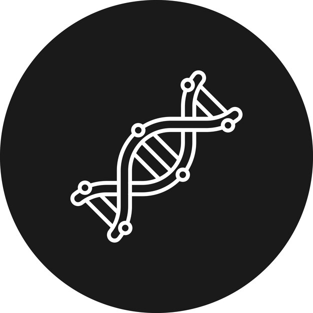 El icono del vector de ADN se puede utilizar para el conjunto de iconos de Investigación y Ciencia