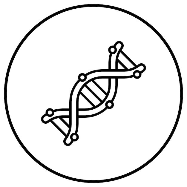 El icono del vector de ADN se puede utilizar para el conjunto de iconos de Investigación y Ciencia