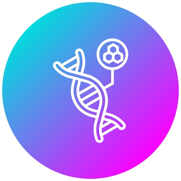 El icono del vector de ADN se puede utilizar para el conjunto de iconos de medicina