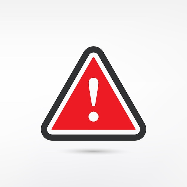 Icono de vector de advertencia en estilo de diseño moderno para sitio web
