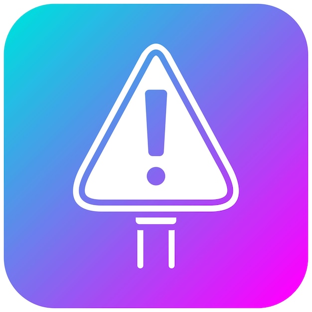 El icono del vector de advertencia se puede utilizar para el conjunto de iconos de señales de tráfico