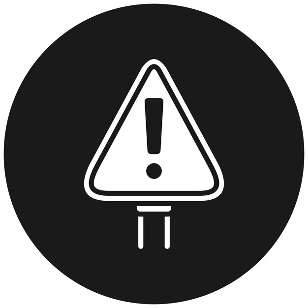 El icono del vector de advertencia se puede utilizar para el conjunto de iconos de señales de tráfico