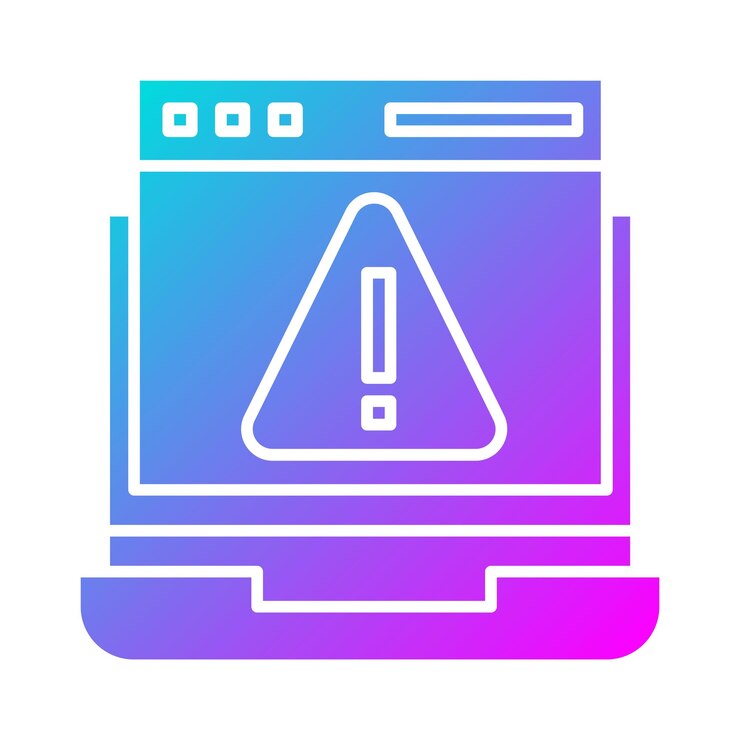 Vector el icono del vector de advertencia del sitio web se puede utilizar para el conjunto de iconos de seo y sem