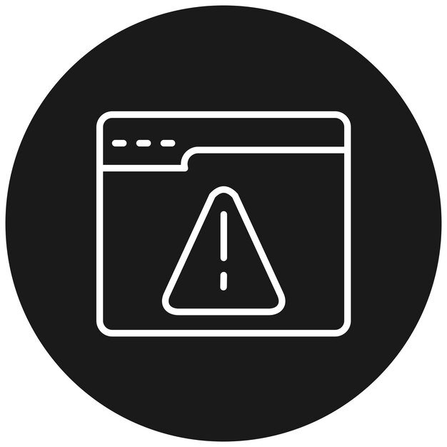 El icono del vector de advertencia web se puede utilizar para el conjunto de iconos de la experiencia del usuario