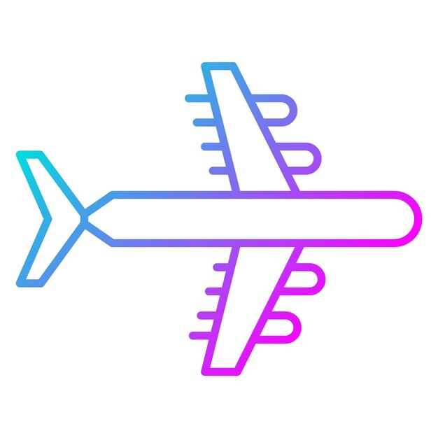 El icono del vector de la aeronave se puede utilizar para el conjunto de iconos de transporte