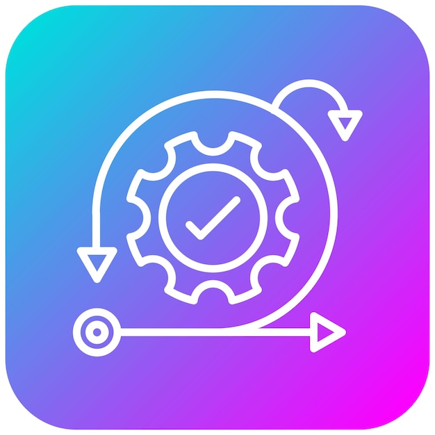 Vector el icono del vector de agilidad se puede utilizar para el conjunto de iconos del plan de acción